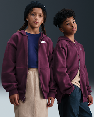 Nike Sportswear Club Fleece Big Kids' Oversized Full-Zip Hoodie